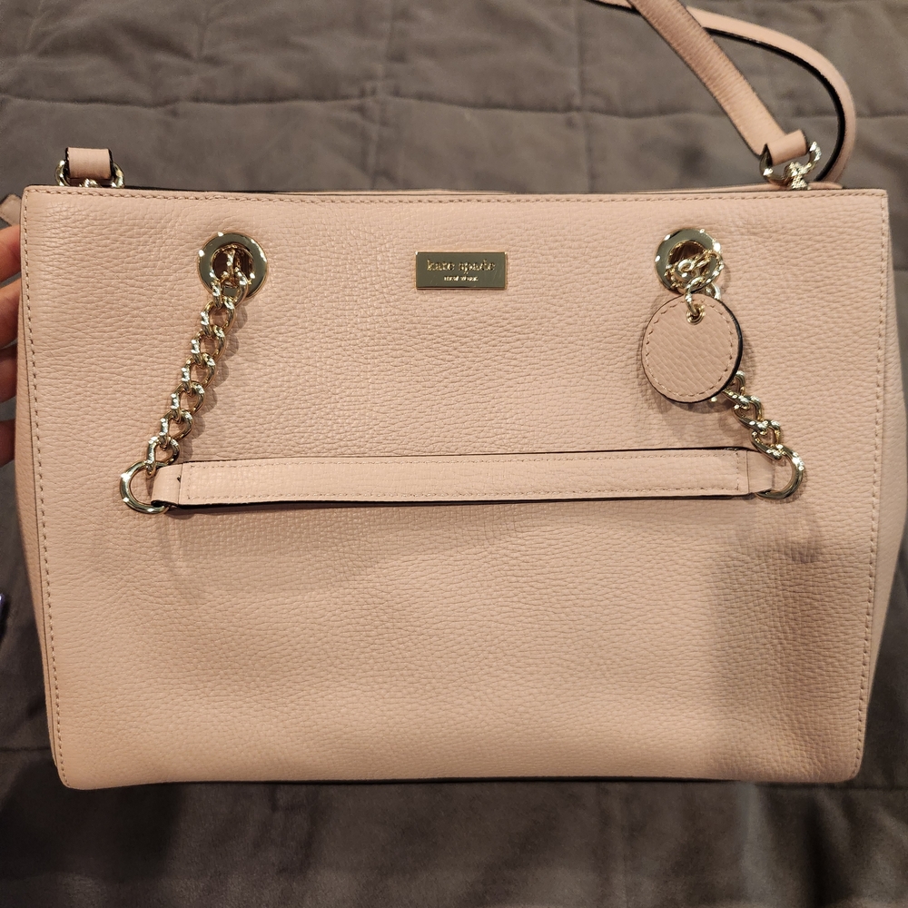 Kate Spade Light Pink Shoulder Bag with Chain Strap